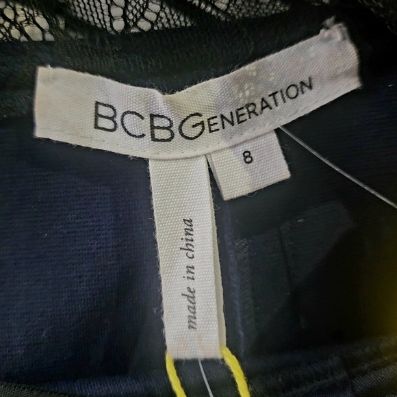 NWT BCBGeneration Navy Black Fitted Lace Cocktail Party Dress Women's Size 8 New - Picture 9 of 12